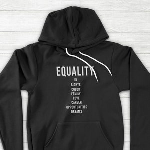 Equality Black Lives Matter LGBTQ Equal Rights Tolerance Justice Activist BLM Gift Unisex Pullover Hoodie