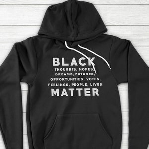 Schwarz lebt Materie Rassengleichheit Gleichberechtigung Protest BLM Geschenk Unisex Pullover Hoodie