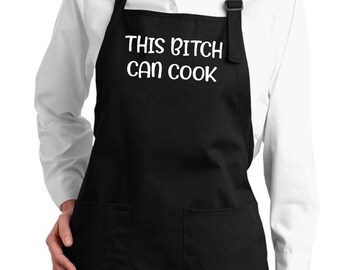 Delantal de cocina divertido, esta perra puede cocinar, regalo de chef