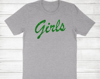 Girls Glitter Shirt, Super Soft Cotton Unisex Tee, Feminist Gift