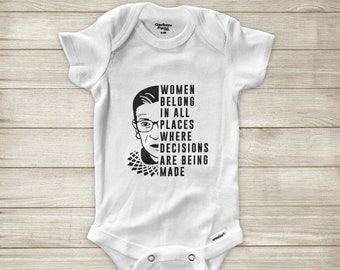 Feministische romper: Ruth Bader Ginsburg Quote - superzachte katoenen Gerber-onesie