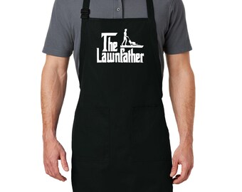 Lustige Gartenarbeit Gärtner Papa Geschenk Schürze mit Taschen, Der Rasenvater Vatertag