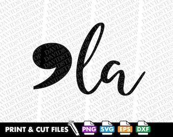 Comma la Svg Vector Cut File Clipart Download for Cricut Silhouette (Svg, Png, Eps, Dxf) &#39;-la png dtg Vote Politic svg Kamala Harris png