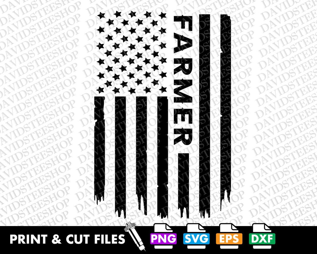 Farmer USA Flag SVG, Patriotic Clipart (digital Download) - Etsy