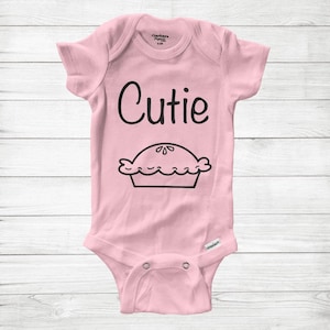 Cutie Pie Baby Bodysuit: Soft Cotton Gerber Onesie, Thanksgiving Outfit