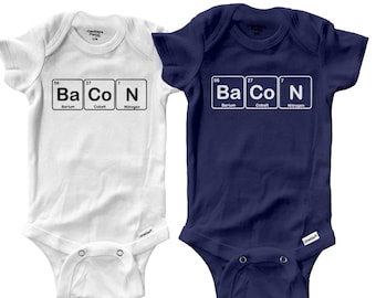 Rompertje babybacon: superzachte katoenen gerber-onesie - grappige outfit met woordspeling