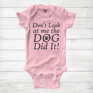 Funny &#39;The Dog Did It&#39; Baby Bodysuit - Gerber® Cotton Onesie