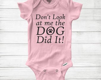 Funny 'The Dog Did It' Baby Bodysuit - Gerber® Cotton Onesie