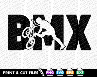 Bicycle Svg: BMX Bike Rider Vector Cut File (Digital Download) Png