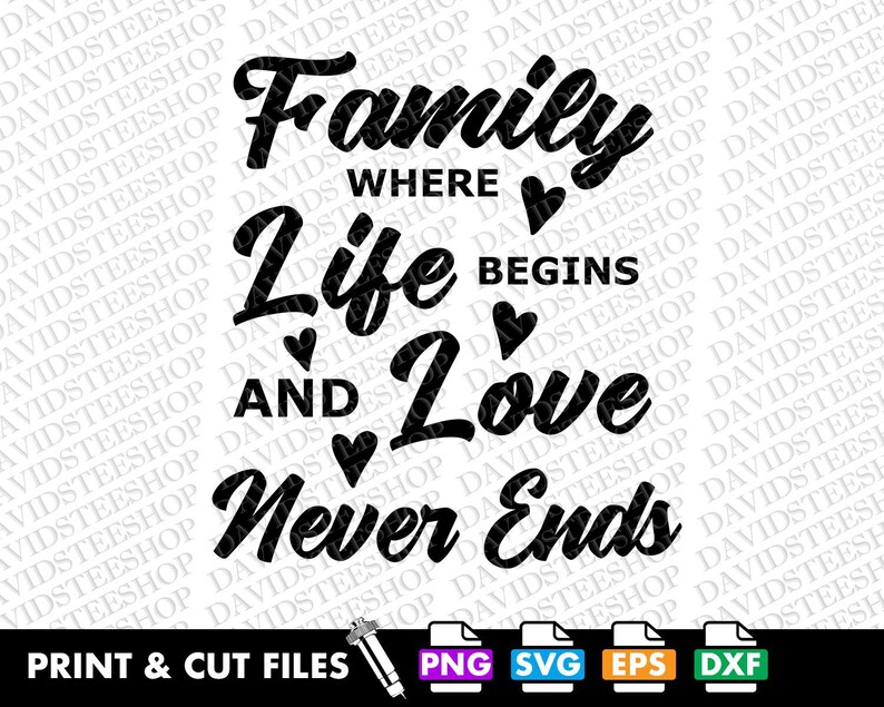 Family Vector Cut File (svg, Png, Eps, Dxf) Quotes Family Reunion ...