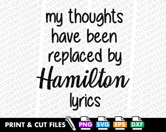 My Thoughts Have Been Replaced Svg Cricut Silhouette (Digital Download) Music Png