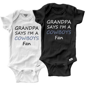 Dallas Cowboys ‘Watching With Grandpa’ Toddler T-Shirt – Unisex Baby Graphic Tee