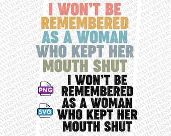Feministisches Zitat PNG, Frauenrechte SVG Clipart (digitaler Download)
