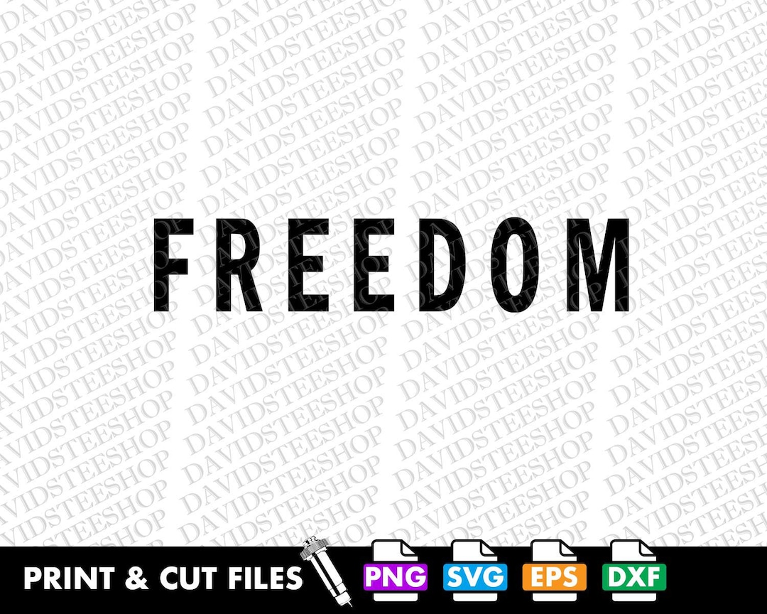 Freedom Script Font Svg Freedom SVG Cut File: Cricut, Silhouette, DTG (digital Download) - Etsy