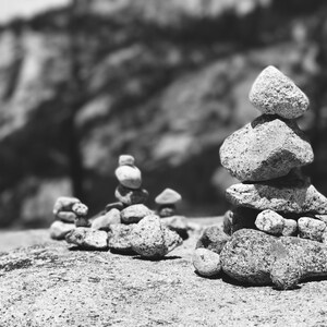 Yosemite National Park Cairns B&W