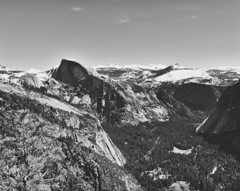Yosemite Valley Half Dome B&W