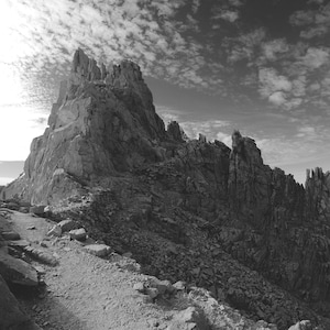 Mt. Whitney Trail a Summit B&W