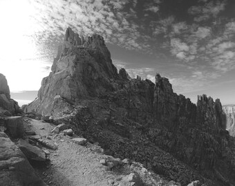 Mt. Whitney Trail to Summit B&W