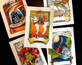 Paquete de pegatinas ex libris