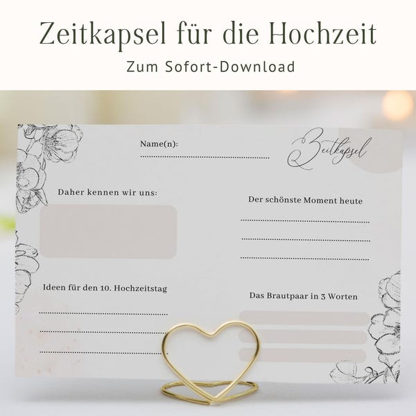Zeitkapsel hochzeit Etsy.de