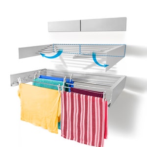 Laundry Drying Rack, Ceiling Mounted Clothes Drying Rack, Laundry Hanging  Rack, Laundry Rack Wood, Drying Rack for Laundry, Clothes Airer 