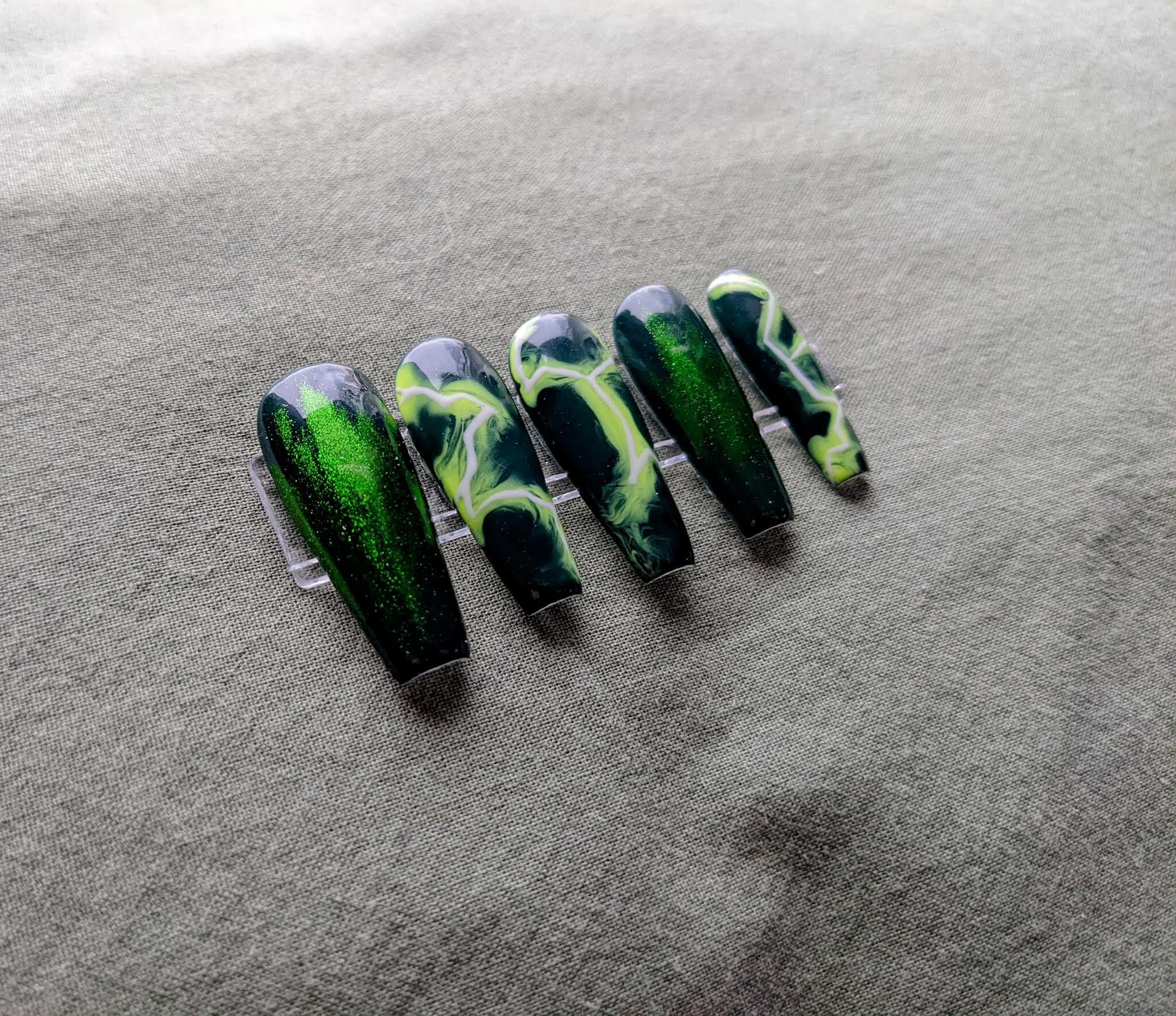 Ekko Fireflies Aesthetic Green Chrome Custom Ballerina - Etsy India
