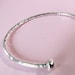 Jonc Torque Bébé En Argent Sterling 925 - Largeur 3 Mm, Neuf Avec étiquettes, Pour Enfant