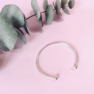 Torc cuff bracelet in sterling silver handmade THETIS