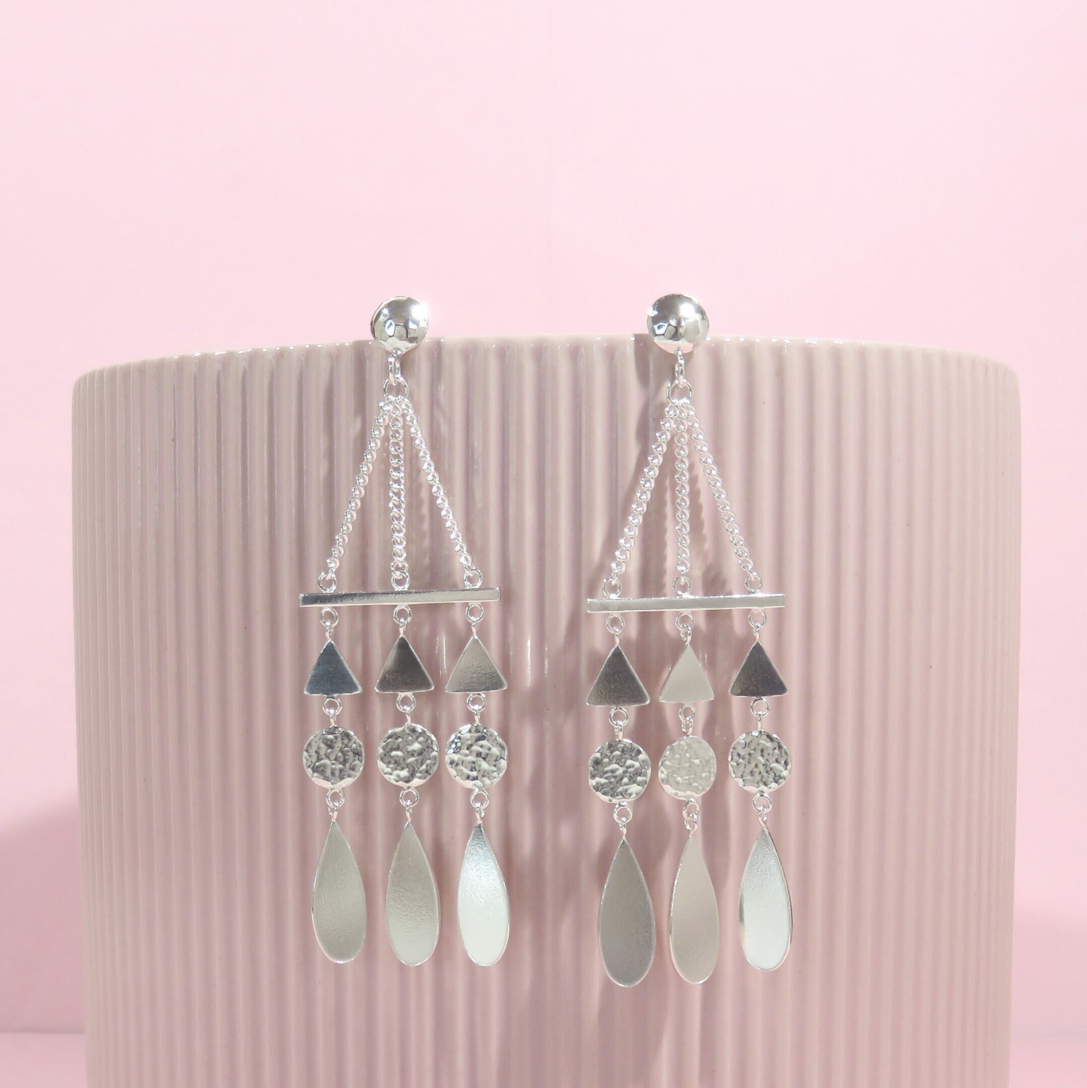 hangende oorbellen zilver