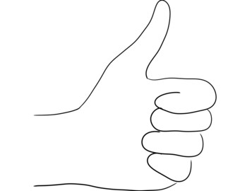 Digital Download of Thumbs Up Hand Gesture in Vector File for Easy Customization