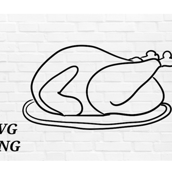 Turkey dish | thanksgiving SVG, dinner Cut File, PNG, turkey dish Clipart, instant download