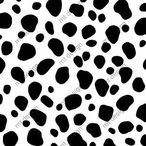 Dalmatian Print Seamless Pattern, Dalmatian spots, Black Dots, Editable Pattern, Interior Decor, Scrapbooking, Craft Gift, printable SVG