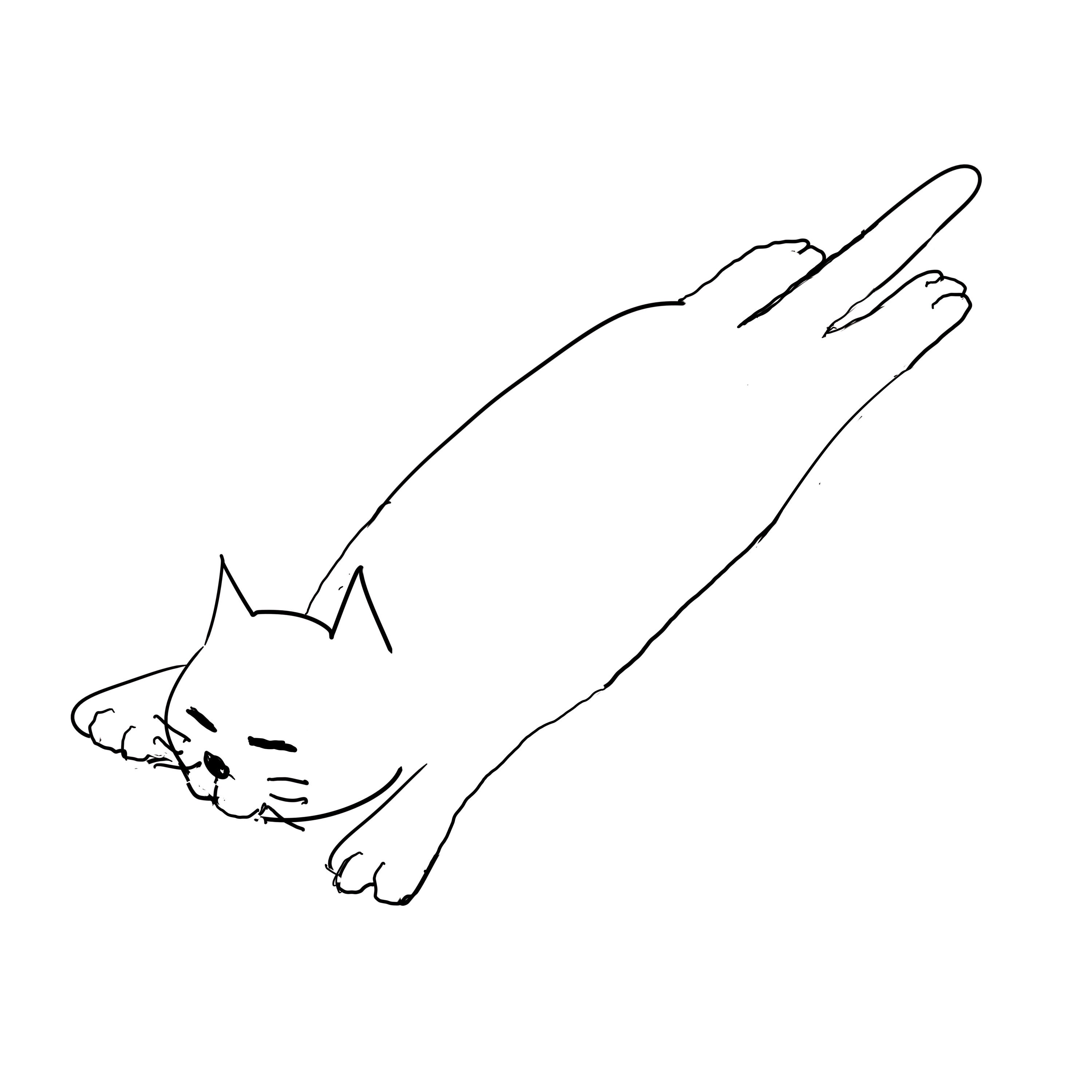 Lazy Cat Svg Cut File Digital Download Funny Cat Png Etsy