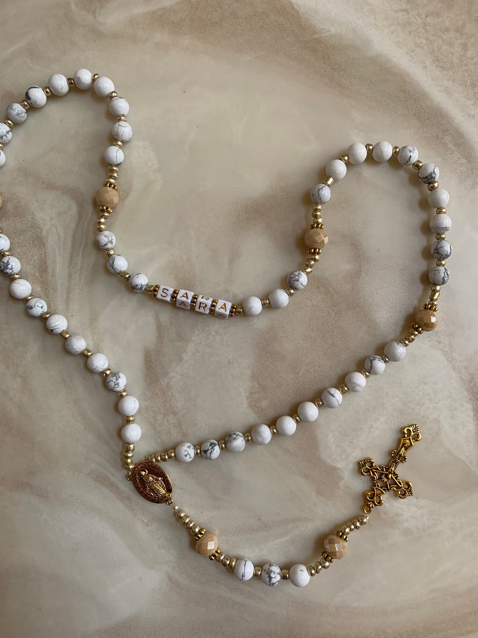 Custom Name Rosary Personalized Rosary Prayer Beads Etsy