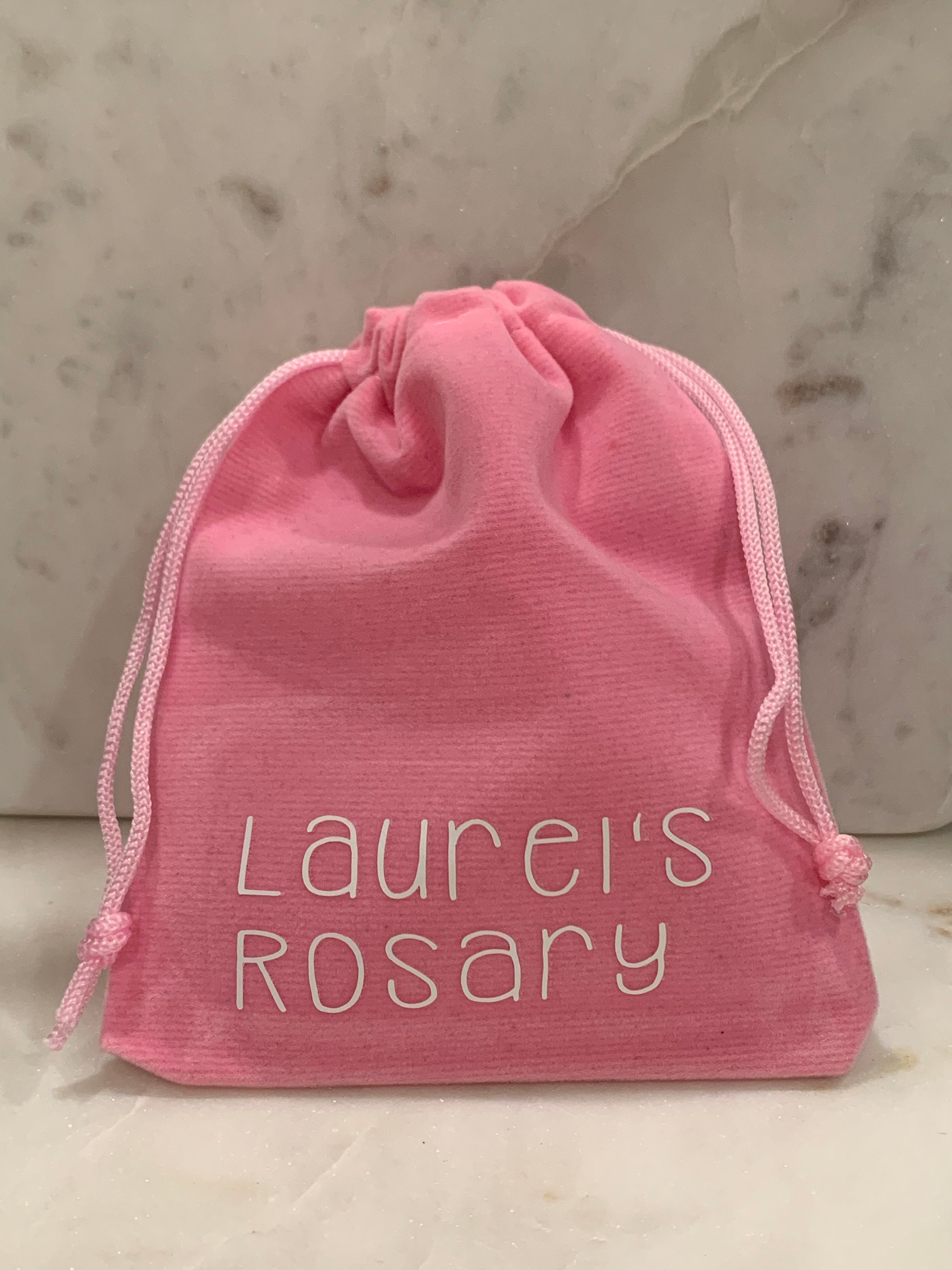 Light Pink Personalized Rosary BagCustom BagCustom Rosary Etsy