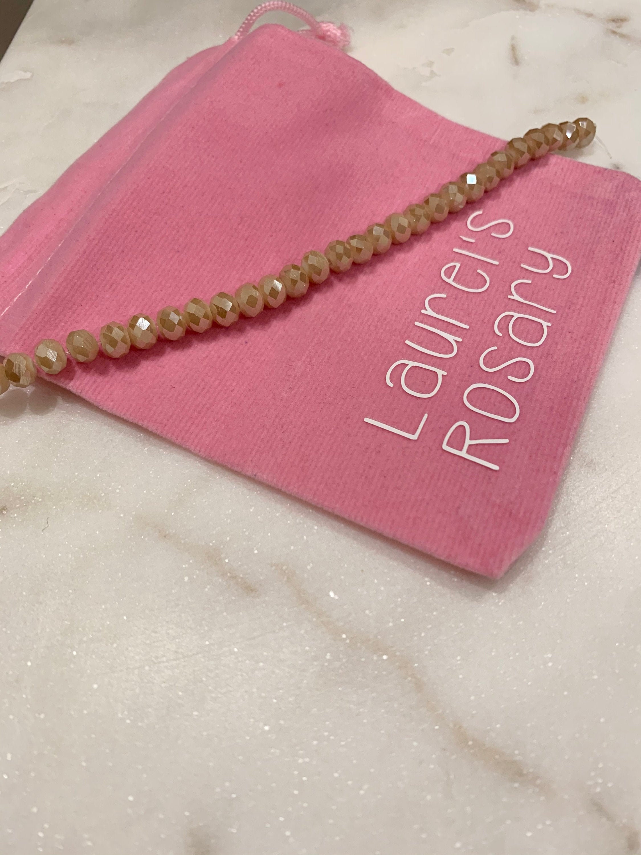 Light Pink Personalized Rosary BagCustom BagCustom Rosary Etsy