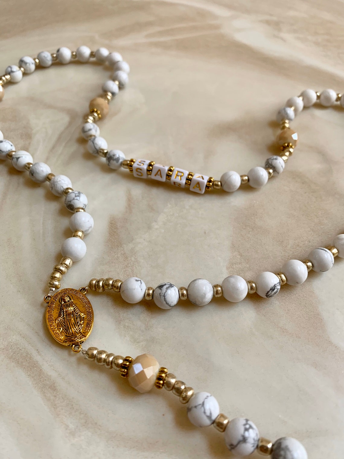 Custom Name Rosary Personalized Rosary Prayer Beads Etsy