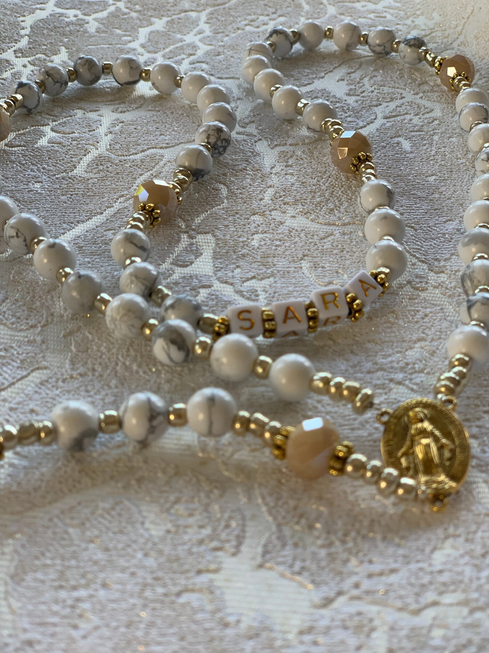 Custom Name Rosary Personalized Rosary Prayer Beads Etsy