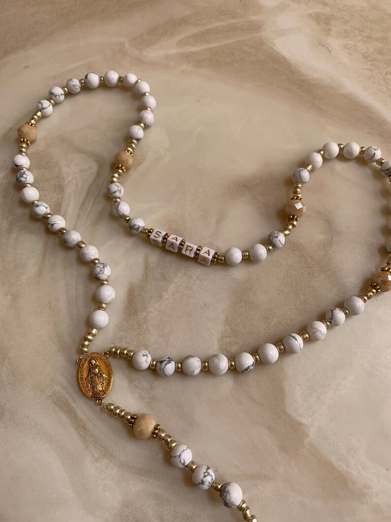 Custom Name Rosary Personalized Rosary Prayer Beads Etsy