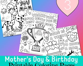 3 Mother's Day & Mom Appreciation Coloring Pages for Kids