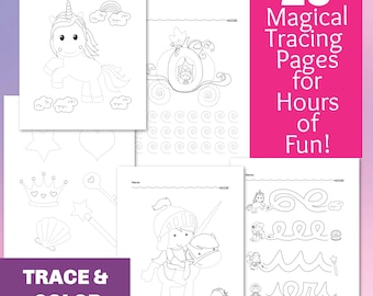 Magical Tracing Practice: 25 Printable Pages of Tracing Practice for 3-5 year olds!