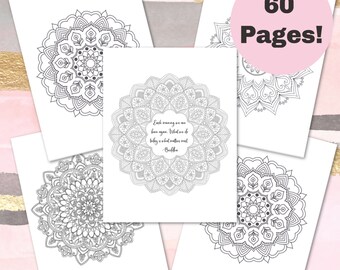 Druckbares Mandala Malbuch zur Entspannung: Stressabbau Mandala Designs, Kunsttherapie Malbuch, Mandala Malvorlagen