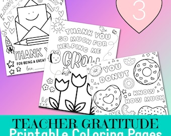 3 pagine da colorare per bambini, regalo di apprezzamento per gli insegnanti