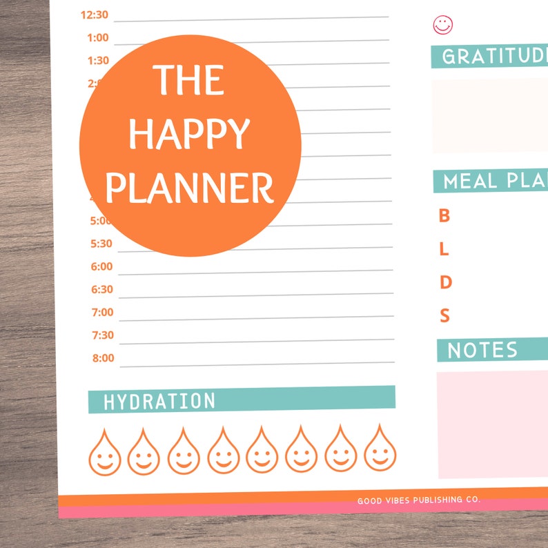 Happy Planner Printable Daily Planner With Priorities | Etsy