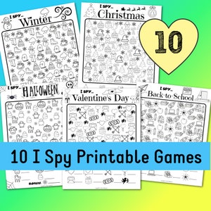 10 Printable I Spy Games and Coloring Pages