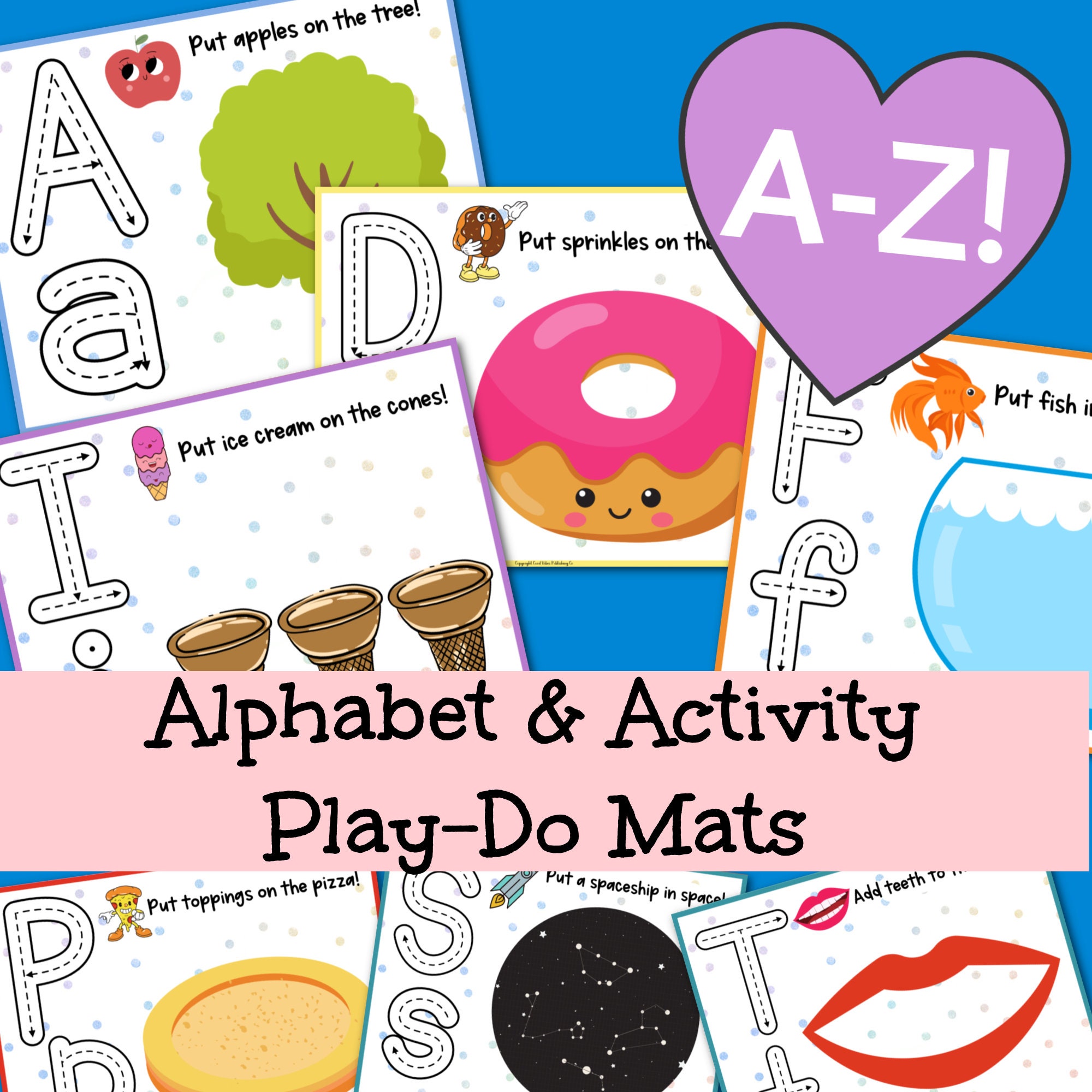 50 Printable Playdough Mats for Kids. Emotions Time Food Shapes Letters  Numbers and More Digital Download. Play-doh Mat. Summer Activities 