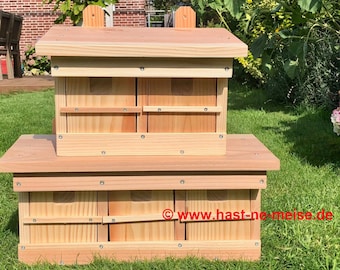 Spatzenhaus - Vogelhaus, Nistkasten für Spatzen, Sperling aus Douglasie Massivholz
