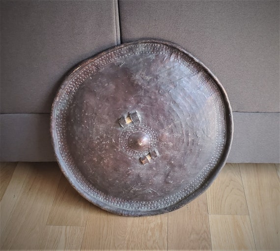 authentic African Ethiopian leather shield from E… - image 1