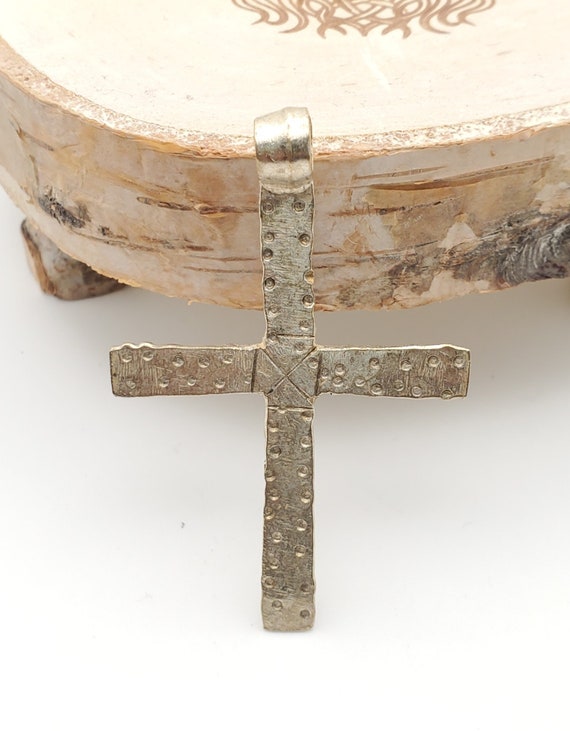 Ethiopian Christian silver cross pendant cross,re… - image 1