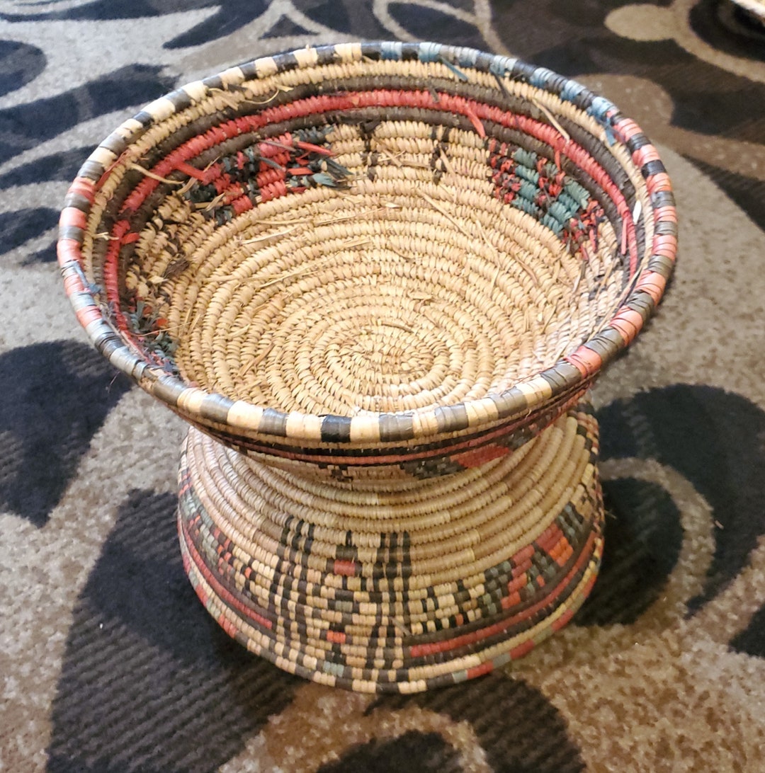 Ethiopian Decorative Basket Handwoven Basket Large Basket, African Art